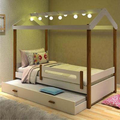Cama Cabana Fio De Luz E Auxiliar Branco Mel Com Colchão