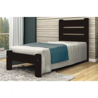 Cama Solteirão (solteiro Extra) Maiorca De Madeira Maciça Angelim Pedra/tauari - Cor Tabaco