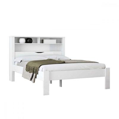 Cama Casal Invicta Com Baú Santos Andirá Branco