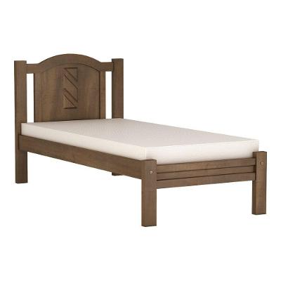 Cama Solteiro Flex Grécia Imbuia Madeira Maciça Pinus Cavazotto