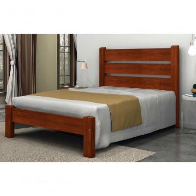 Cama Queen Size Maiorca De Madeira Maciça Angelim Pedra/tauari - Cor Mel