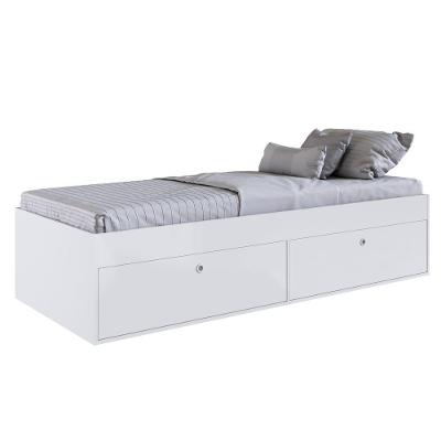 Cama De Solteiro 80Cm Com 4 Portas Tókio A05 Branco