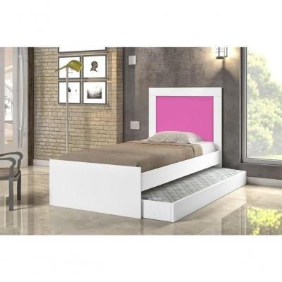 Bibox Lunis Solteiro Branca E Rosa