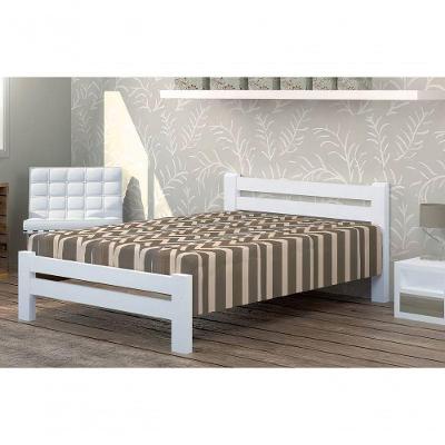 Cama de Casal Itália de Madeira Maciça Angelim Pedra Tauari Branco