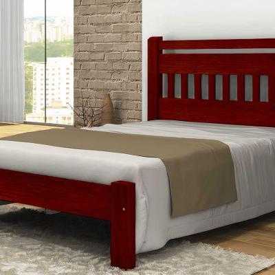 Cama Queen Size Mônaco Angelim Pedra Tauari Mogno
