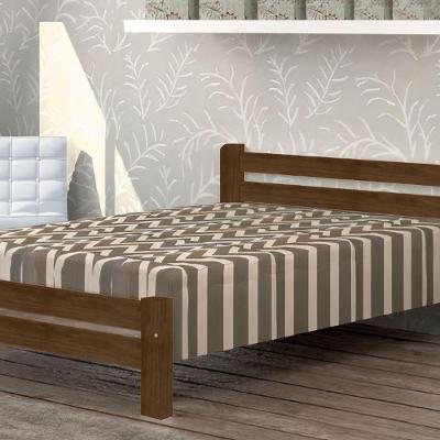 Cama Queen Size Itália de Madeira Maciça Angelim Imbuia
