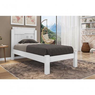 Cama Solteiro Leticia Branco Framar Móveis