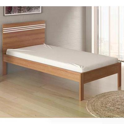 Cama Solteiro Amendoa Branco Tecno Mobili Amendoa