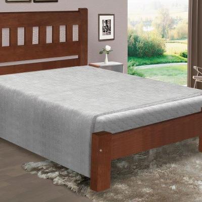 Cama Queen Size Marrocos de Madeira Maciça Angelim Castanho