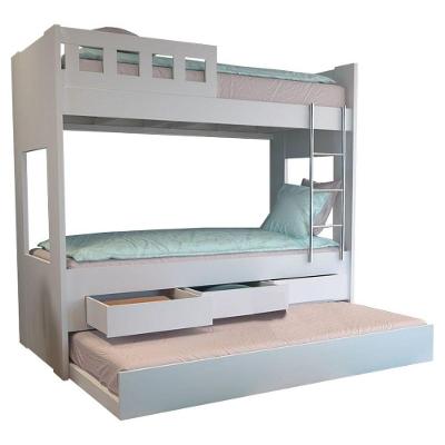 Treliche 3 Gavetas com Escada Metalizada Branco Mpozenato