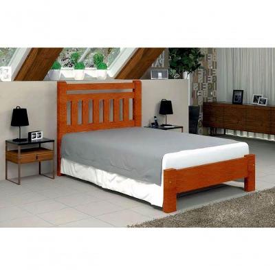 Cama Queen Size Tokio de Madeira Maciça Angelim Pedra Tauari Mel