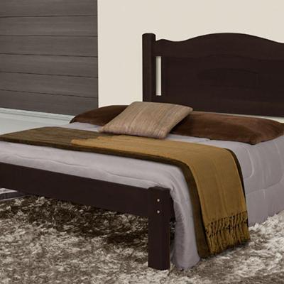 Cama Queen Size Paris de Madeira Tauari Tabaco