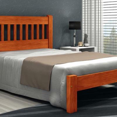 Cama Queen Size Lisboa de Madeira Maciça Angelim Mel