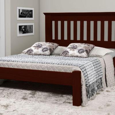 Cama de Casal Texas de Madeira Maciça Tauari Mogno