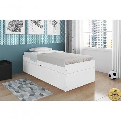 Cama Solteiro Camila Branco Framar Móveis