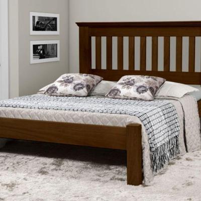 Cama de Casal Texas de Madeira Maciça Tauari Castanho
