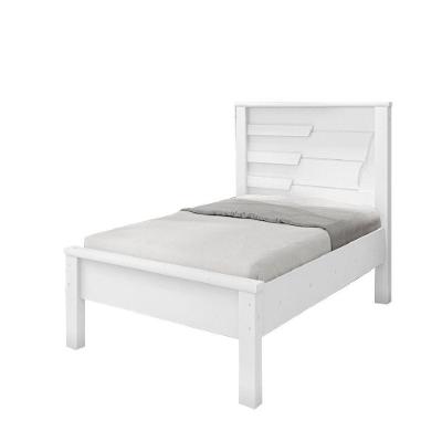 Cama Solteiro Barcelona 090 Branco Geval Branco