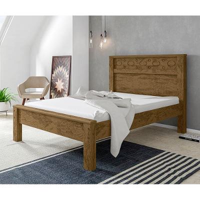 Cama Casal Em Mdf Las Vegas - Canela - Cor: Marrom