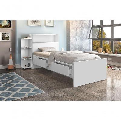 Cama Isa Solteiro 0.88cm Branco Com Colchão- Cambel