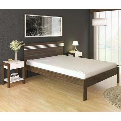 Cama Casal Cm8009 E 02 Mesas De Cabeceira Az1016 Qt10 Nogal Branco Tecno Mobili Nogal Branco