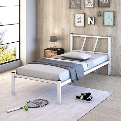 Cama De Ferro Tubolar Solteiro 90Cm Helena Cor:Branco