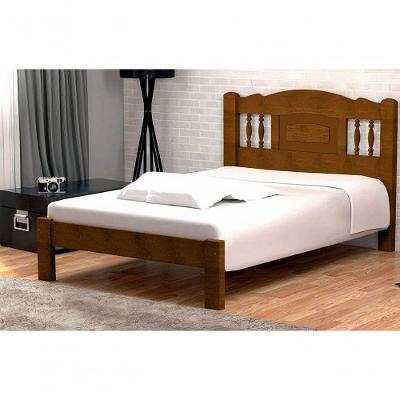 Cama Queen Size Atenas de Madeira Maciça Angelim Pedra Tauari Imbuia