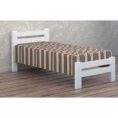 Cama de Solteiro Itália de Madeira Maciça Angelim Pedra Tauari Branco