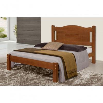 Cama Queen Size Paris de Madeira Maciça Tauari Castanho