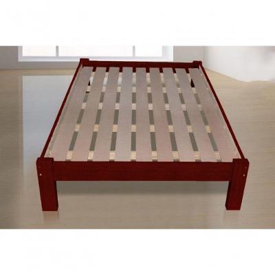 Cama Queen Size Turca Porto de Madeira Maciça Angelim Pedra Tauari Mogno