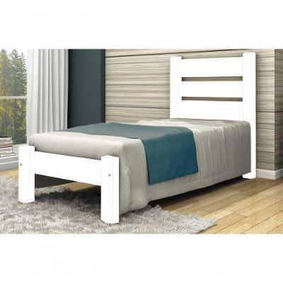 Cama Solteirão Berlim Angelim Pedra/Tauari Branco