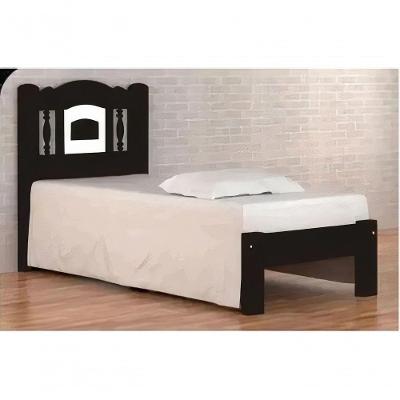 Cama Solteirão Atenas Angelim Pedra/Tauari Tabaco/Branco