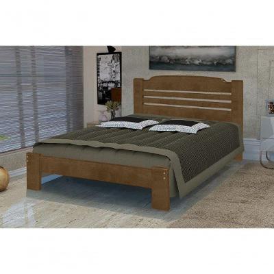 Cama De Casal Valência De Madeira Angelim Imbuia