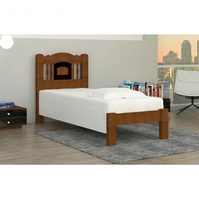 Cama Solteirão Atenas Angelim Pedra/Tauari Castanho/Preto