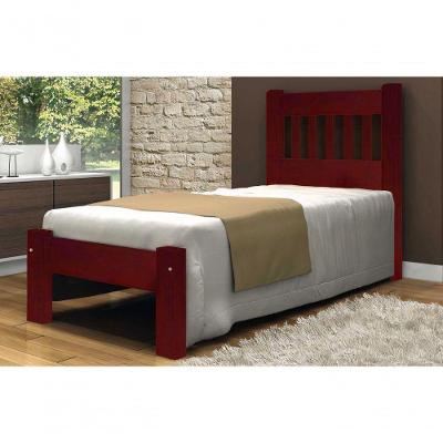 Cama Solteirão Pérola Angelim Pedra/Tauari Mogno
