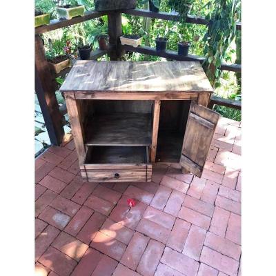 Balcão com Tampo para Forno e Cooktop de Madeira Arpus