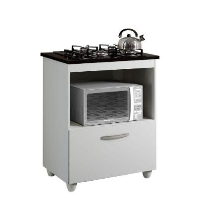 Balcão Cooktop 4 Bocas Salvia Kaiki Móveis Branco