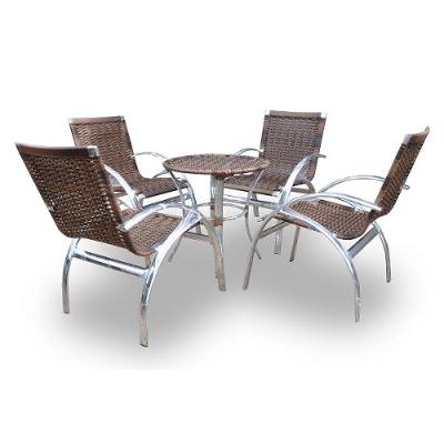 Conjunto de Mesa Elíptico - 4 Cadeiras e 1 Mesa