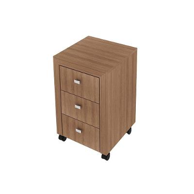 Gaveteiro Para Escritório Home Office Me4108 Mdp Amendoa