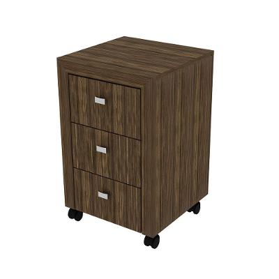 Gaveteiro Para Escritório Home Office Me4108 Mdp Nogal