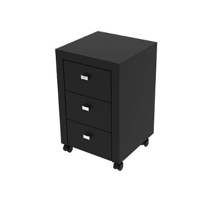 Gaveteiro Para Escritório Home Office Me4108 Mdp Preto
