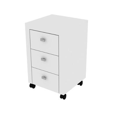 Gaveteiro Para Escritório Home Office Me4108 Mdp Branco