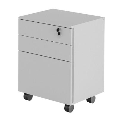 Gaveteiro Com Chave Escritório Home Office Me4148 Mdp Branco