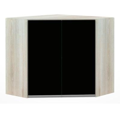 Armário De Canto Diagonal 2 Portas Lis Legno Crema C/Preto