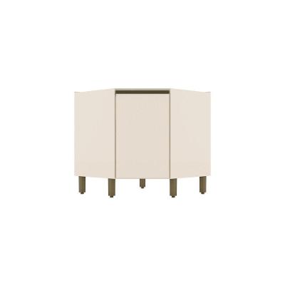 Balcão Canto Oblíquo 1 Porta Connect Henn Off White