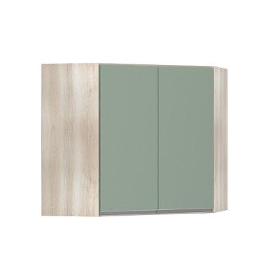 Armário De Canto Diagonal 2 Portas Lis Legno Crema C/Verde