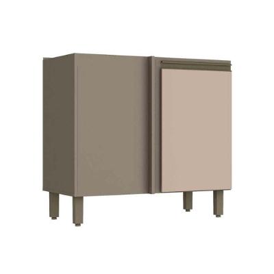 Balcão de Cozinha Canto Reto Connect c/ 1 Porta s/ Tampo 84cm Duna/Cristal - Henn