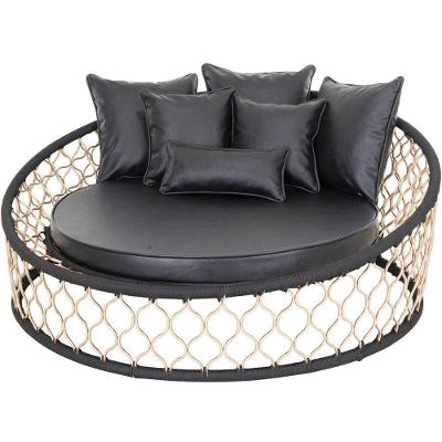 Chaise Sofá Em Alumínio E Corda Naútica Jardim, Piscina