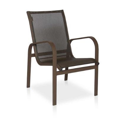 Cadeira Para , área Externa, Gourmet E Jardim - Marrom Em Tela Sling Marrom