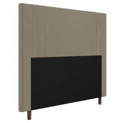 Cabeceira Box Casal Queen Size Ferrara 160cm Suede Bege