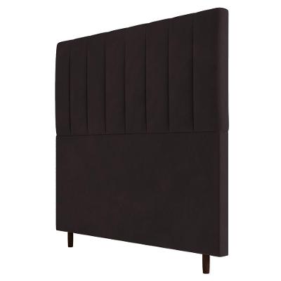 Cabeceira Box Casal Queen Size Itália 160cm Suede Marrom